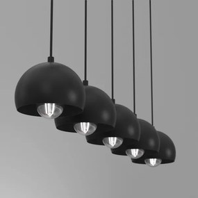 Lustră cu cablu SOOL 5xE27/15W/230V negru