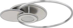 Globo 68278-24 - Plafonieră LED dimabilă BELTRAN LED/24W/230V argintie + telecomandă