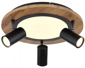 Plafoniera moderna led 15W + 3 becuri GU10 Kassu 67307D Globo