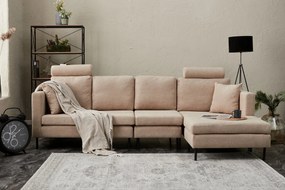 Canapea de colț Nova - Beige, Black