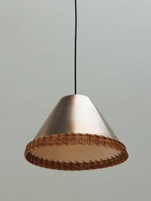 Lustra suspendată din metal și rattan, Ø41 cm, „Sabia”