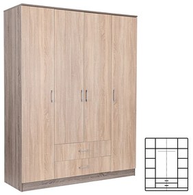 Dulap Miami 160x205 cm stejar Sonoma-stejar York