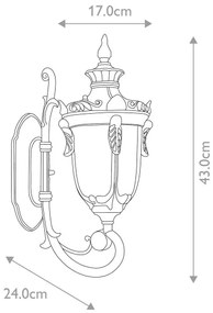 Aplică de exterior Elstead PH1-S-OB PHILADELPHIA 1xE27/60W/230V IP44