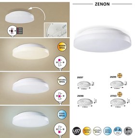 Plafoniera LED pentru baie cu senzor de miscare IP54 Zenon 28cm