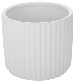 Ghivece de flori din ceramică, set de 2, alb mat, KELSO