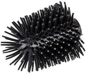 Rezerva perie toaleta din silicon, fara maner, Brush Medium Negru, Ø7,5xH9,3 cm