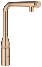Baterie bucatarie cu dus extractibil Grohe Essence SmartControl cupru periat Brushed Warm Sunset