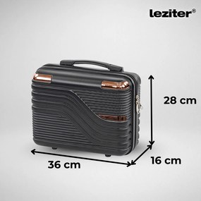 TraveLux Urban VII gurulós bőrönd szett fekete