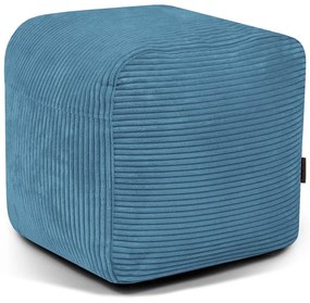 Fotoliu bean bag albastru cu tapițerie din catifea reiată Plus 50 Lounge – SLOWDOWN