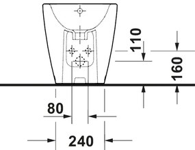 Duravit 2294100000 - Bideu de podea D-NEO, ceramică, alb lucios