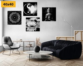 Set tablouri Feng Shui în design alb-negru