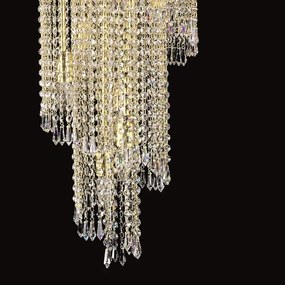 Lustra, Pendul Cristal Bohemia Exclusive diam.40cm SPIRAL 400x700 drops