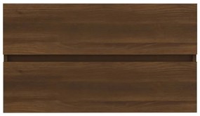 Dulap chiuveta, stejar maro, 80x38,5x45 cm, lemn prelucrat Stejar brun, Dulap pentru chiuveta, 1