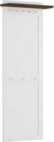 Cuier lemn masiv nuc Iris II Alb/, 63 × 22 × 210 cm