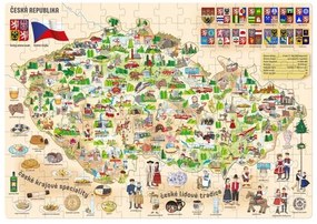 Puzzle Popular Harta Republicii Cehe, 160 piese