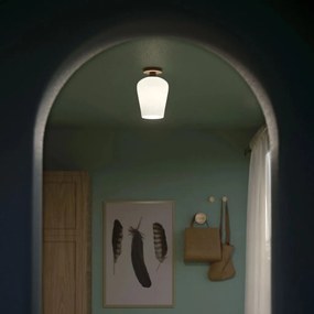 Plafoniera design italian din alama si sticla Talis