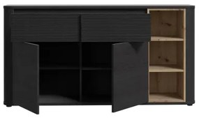 Comodă BASKO negru/stejar
