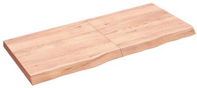 vidaXL Raft de perete maro deschis 140x60x(2-6) cm lemn stejar tratat