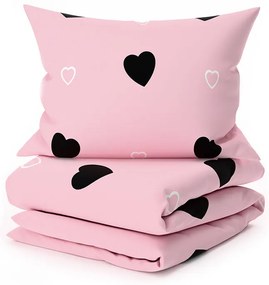 Lenjerie de pat din bumbac CORAZON BLEND roz Dimensiune lenjerie de pat: 70 x 90 cm | 140 x 200 cm