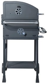 Grătar negru cu cărbuni