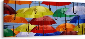 Tablou - Umbrele colorate (120x50 cm)