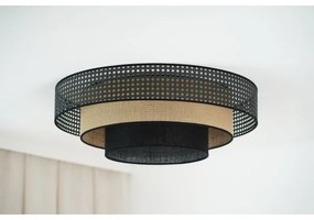 Brilagi - Plafonier LED DAKOTA LUNETA LED/12W/230V pr. 60 cm negru/ratan