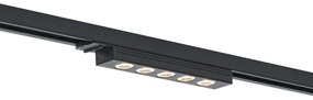 Plafonieră modernă neagră pentru sistem de șină monofazat 5W 370 lm 3000K - Iconic Tsiri