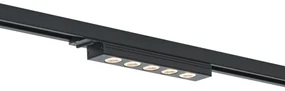 Plafonieră modernă neagră pentru sistem de șină monofazat 5W 370 lm 3000K - Iconic Tsiri