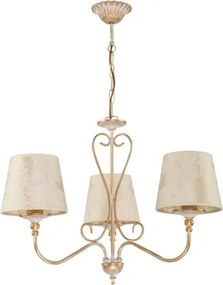 Brilagi - Candelabru suspendat pe lanț SONIA 3x E27/15W/230V, Ø 64 cm, crem/patină
