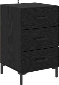 vidaXL Dulap de noapte Stejar Negru 40 x 40 x 66 cm Lemn compozit