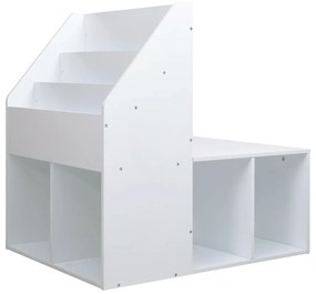 Dulap cu banca pentru copii, alb, 60x78x78 cm, MDF