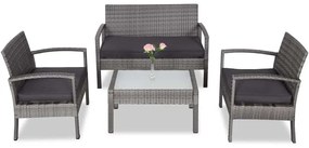 Deuba Set canapele de gradina - perne gri, antracit