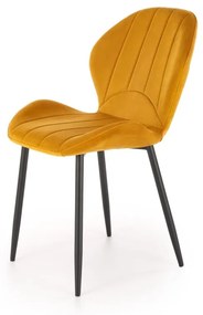 Scaun K538 velvet mustariu H85 cm