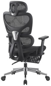 Scaun ergonomic, suport picioare, Full Mesh, Negru