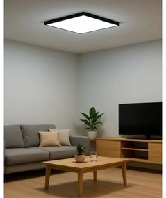 Plafonieră LED/40W/230V 3000/4000/6500K 50x50 cm neagră