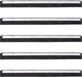 vidaXL Capete raclete de podea, 5 buc., 55x2x5 cm, oțel și cauciuc