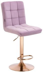 HR7009W Scaun Catifea Mov cu Bază Aurie