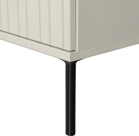 Comodă TV gri deschis din lemn de pin 150x56x44 cm New Gravure – WOOOD