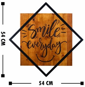Accesoriu decorativ de perete din lemn Smile everyday