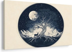 Tablou – Arbore magic cu cerb I. (90x60 cm)