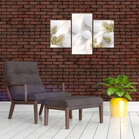 Tablou - 3D cercuri cu flori (90x60 cm)