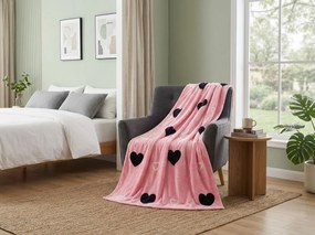 Patura Cocolino CORAZON, roz Dimensiune: 200 x 220 cm