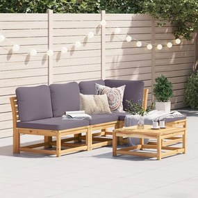 vidaXL Set mobilier de grădină cu perne, 5 buc., lemn masiv acacia