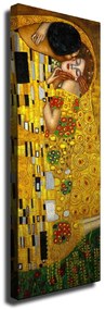 Reproducere tablou pe pânză Gustav Klimt The Kiss, 30 x 80 cm