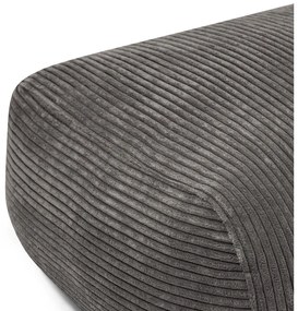 Fotoliu bean bag crem cu tapițerie din catifea reiată Snug 130 – SLOWDOWN