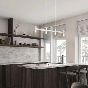 Lustra liniara cu 4 spoturi LED 3000K POETIC alb