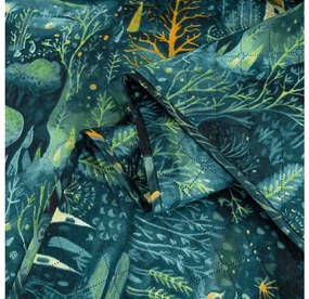 Cuvertura de pat cu model NEON FOREST, colorata Dimensiune: 170 x 210 cm
