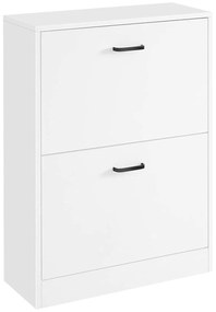 Dulap pentru încălțăminte cu 2 uși pliante 60 x 83,5 x 24 cm, alb