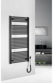 Radiator portprosop electric pentru baie Aqualine DIRECT-E 600W/230V 132 cm negru mat