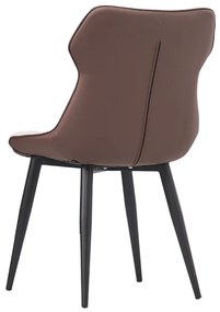 Scaun de luat masa, piele ecologică, bej / maro, OSTELA